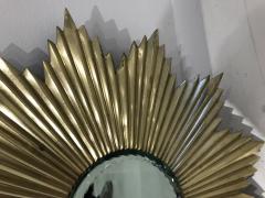 Mid Century Modern Gilt Bronze Sunburst Mirror - 1132436