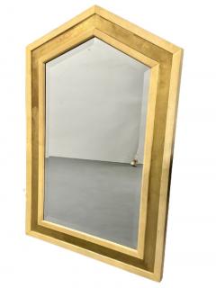Mid Century Modern Giltwood Wall Console Pier Mirror Parchment Italian - 3041756