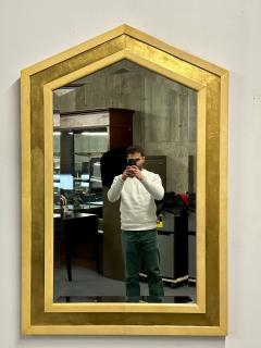 Mid Century Modern Giltwood Wall Console Pier Mirror Parchment Italian - 3041757