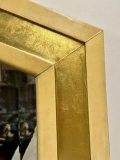 Mid Century Modern Giltwood Wall Console Pier Mirror Parchment Italian - 3041769