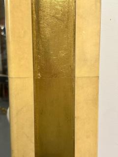 Mid Century Modern Giltwood Wall Console Pier Mirror Parchment Italian - 3041770