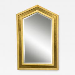 Mid Century Modern Giltwood Wall Console Pier Mirror Parchment Italian - 3280002
