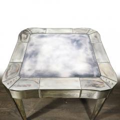 Mid Century Modern Glamorous Smokey Mirrored Center Hall Dining Table - 4514402