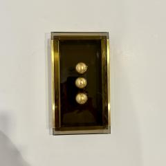 Mid Century Modern Glass and Brass Box Italy 1970s  - 4620192