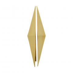 Mid Century Modern Gold Metal Triangular Pair of Italian Sconces - 1220290