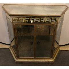 Mid Century Modern Greek Key Design All Mirrored Bar or Serving Station - 1210849