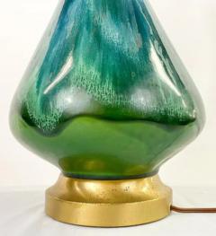 Mid Century Modern Green Malachite Table Lamp - 2867286