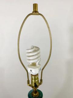 Mid Century Modern Green Malachite Table Lamp - 2867381