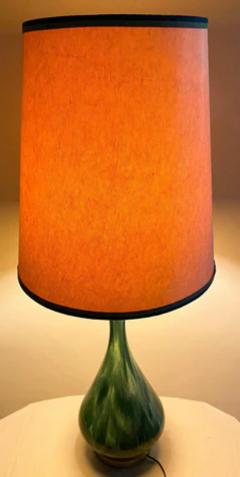 Mid Century Modern Green Malachite Table Lamp - 2867406