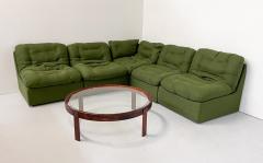 Mid Century Modern Green Modular Sofa - 3243488