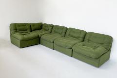 Mid Century Modern Green Modular Sofa - 3243490