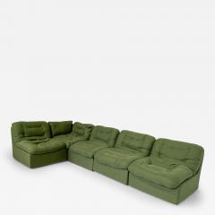 Mid Century Modern Green Modular Sofa - 3244090