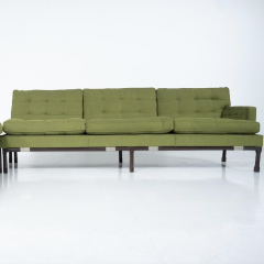 Mid Century Modern Green Modular Sofa Italy 1970s Orignal Upholstery - 3879413