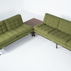 Mid Century Modern Green Modular Sofa Italy 1970s Orignal Upholstery - 3879415