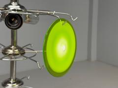 Mid Century Modern Green Murano Glass Chrome Pendant Light 1960s - 4626613