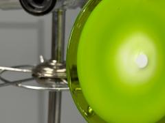 Mid Century Modern Green Murano Glass Chrome Pendant Light 1960s - 4626614