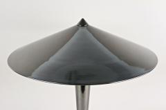 Mid Century Modern Grey Chromed Table Lamp With Brass Sphere Italy ca 1970 - 3910605