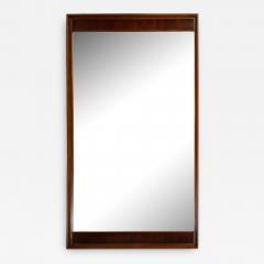 Mid Century Modern Hand Rubbed Walnut Rectilinear Wall Mirror - 2144764