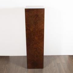 Mid Century Modern Handrubbed Bookmatched Burled Walnut Pedestal - 1560277