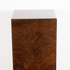 Mid Century Modern Handrubbed Bookmatched Burled Walnut Pedestal - 1560279