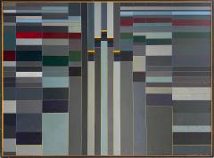 Mid Century Modern Hard Edge Modernist Color Block Painting - 4507553