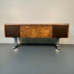 Mid Century Modern Herman Miller Style Sideboard Credenza Cabinet Burlwood - 3057185