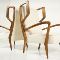 Mid Century Modern Highback Armchairs by Orlando Orlandi Italy 1950s - 3962366