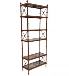 Mid Century Modern Hollywood Regency Faux Bamboo Cane tag re or Wall Unit - 4003406