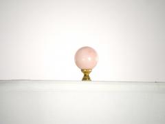 Mid Century Modern Ice Pink Jade Giltwood Base Table Lamp - 3120865