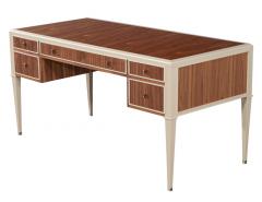 Mid Century Modern Inspired 2 Tone Walnut Writing Desk - 2725647