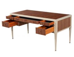 Mid Century Modern Inspired 2 Tone Walnut Writing Desk - 2725649