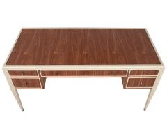 Mid Century Modern Inspired 2 Tone Walnut Writing Desk - 2725654