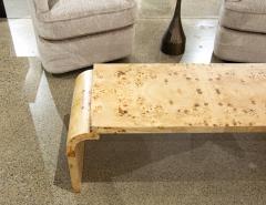 Mid Century Modern Inspired Burl Walnut Bench - 3486493