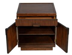 Mid Century Modern Inspired Walnut End Table Chest - 2536292