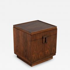 Mid Century Modern Inspired Walnut End Table Chest - 2552372