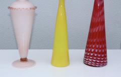 Mid Century Modern Italian Art Glass Bottles With Stoppers - 845748