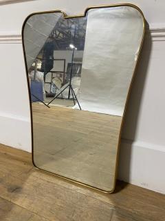Mid Century Modern Italian Brass Mirror with Beveled Design - 2639063