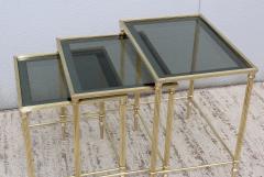 Mid Century Modern Italian Brass Nesting Tables - 769508
