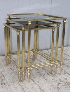 Mid Century Modern Italian Brass Nesting Tables - 769512