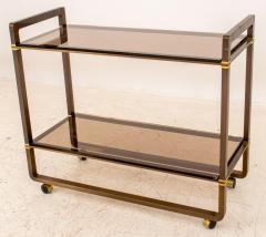 Mid Century Modern Italian Bronze Glass Serving Cart - 3007998