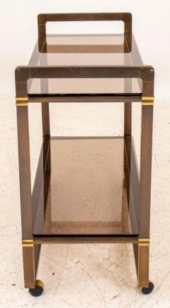 Mid Century Modern Italian Bronze Glass Serving Cart - 3007999