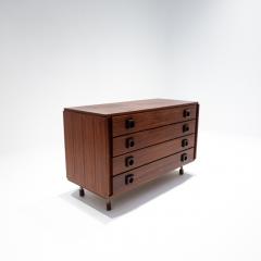 Mid Century Modern Italian Chest of Drawers Teak and Metal 1960s - 2324131
