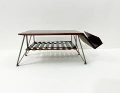 Mid Century Modern Italian Coffee Table with Magazine Rack - 2534731