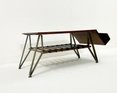 Mid Century Modern Italian Coffee Table with Magazine Rack - 2534733