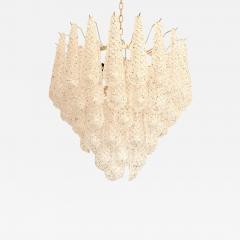 Mid Century Modern Italian Conchiglie Murano Glass Gold Chandelier - 4476511