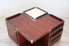 Mid Century Modern Italian Design Wooden Square Storage Coffee Table - 3785540