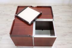 Mid Century Modern Italian Design Wooden Square Storage Coffee Table - 3785541