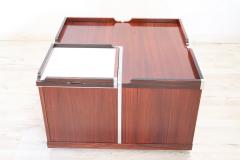 Mid Century Modern Italian Design Wooden Square Storage Coffee Table - 3785544