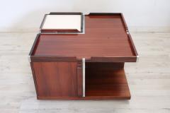 Mid Century Modern Italian Design Wooden Square Storage Coffee Table - 3785545