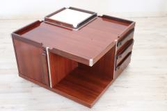 Mid Century Modern Italian Design Wooden Square Storage Coffee Table - 3785546